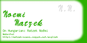 noemi matzek business card